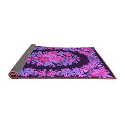 Sideview of Medallion Purple French Rug, tr920pur