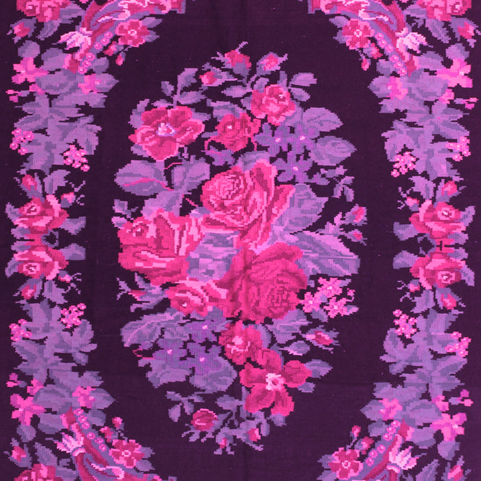 Machine Washable Medallion Pink French Rug, wshtr920pnk