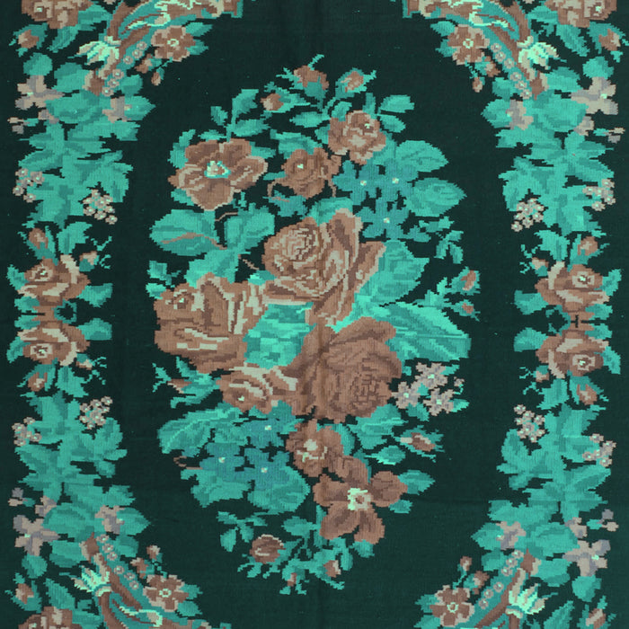 Medallion Turquoise French Rug, tr920turq