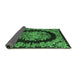 Sideview of Medallion Emerald Green French Rug, tr920emgrn