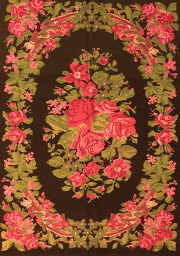 Medallion Orange French Rug, tr920org