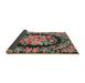 Sideview of Traditional Bakers Brown Medallion Rug, tr921