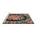 Sideview of Machine Washable Traditional Bakers Brown Rug, wshtr921