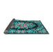 Sideview of Medallion Light Blue French Rug, tr921lblu