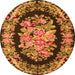 Square Medallion Orange French Rug, tr921org