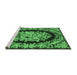 Sideview of Machine Washable Medallion Emerald Green French Area Rugs, wshtr921emgrn