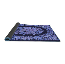 Sideview of Medallion Blue French Rug, tr921blu