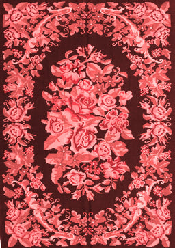 Medallion Red French Area Rugs