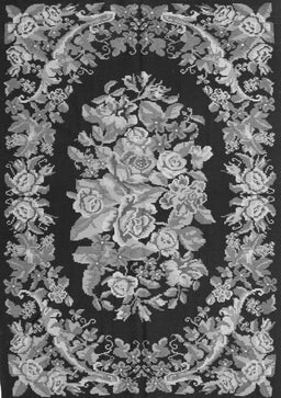 Medallion Gray French Rug, tr921gry
