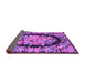 Sideview of Medallion Purple French Rug, tr921pur