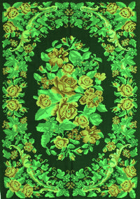 Medallion Green French Rug, tr921grn