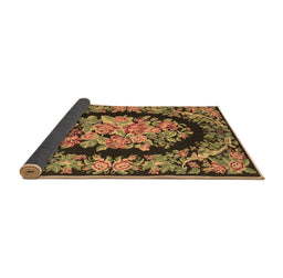 Sideview of Medallion Brown French Rug, tr921brn