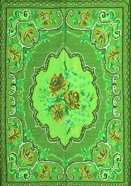Medallion Green French Rug, tr922grn