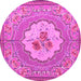 Round Medallion Pink French Rug, tr922pnk