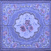 Square Medallion Blue French Rug, tr922blu