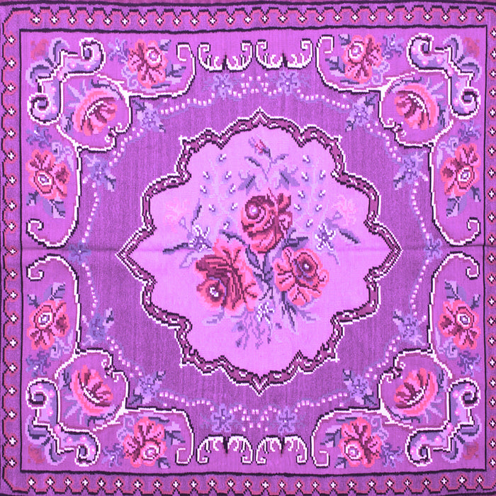 Square Medallion Purple French Rug, tr922pur