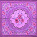 Square Medallion Purple French Rug, tr922pur