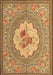 Medallion Brown French Rug, tr922brn