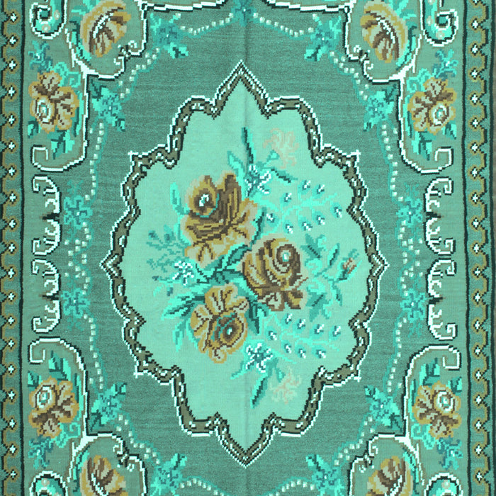Medallion Turquoise French Rug, tr922turq