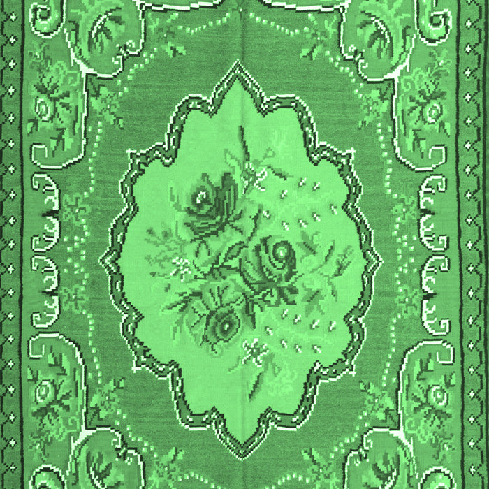 Medallion Emerald Green French Rug, tr922emgrn