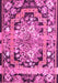 Machine Washable Medallion Pink French Rug, wshtr923pnk