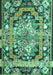 Medallion Turquoise French Rug, tr923turq