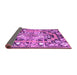 Sideview of Medallion Purple French Rug, tr923pur