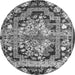 Machine Washable Medallion Gray French Rug, wshtr923gry