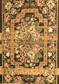 Medallion Brown French Rug, tr923brn