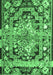 Machine Washable Medallion Emerald Green French Area Rugs, wshtr923emgrn