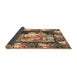 Sideview of Traditional Dark Sienna Brown Medallion Rug, tr924