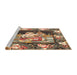 Sideview of Machine Washable Traditional Dark Sienna Brown Rug, wshtr924