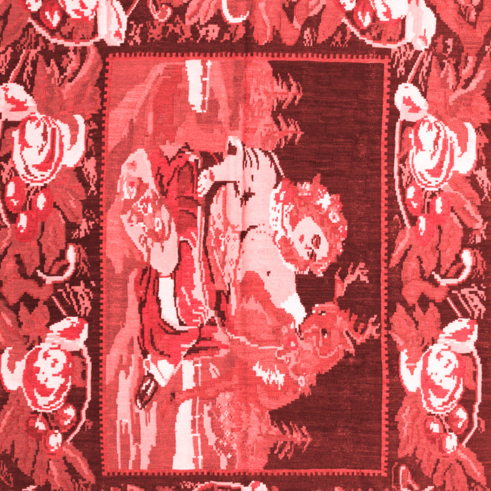 Medallion Red French Area Rugs
