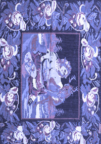 Medallion Blue French Rug, tr924blu