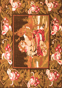 Medallion Orange French Rug, tr924org