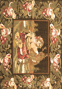 Medallion Brown French Rug, tr924brn