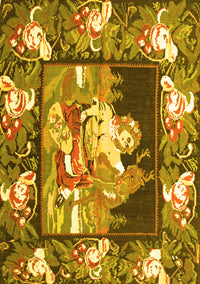 Medallion Yellow French Rug, tr924yw