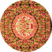 Square Medallion Orange French Rug, tr925org