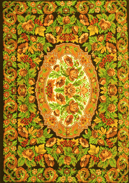 Medallion Yellow French Rug, tr925yw