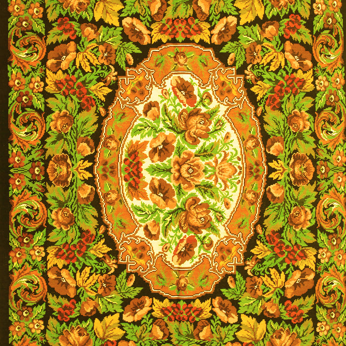Medallion Yellow French Rug, tr925yw