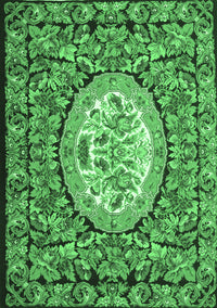 Medallion Emerald Green French Rug, tr925emgrn