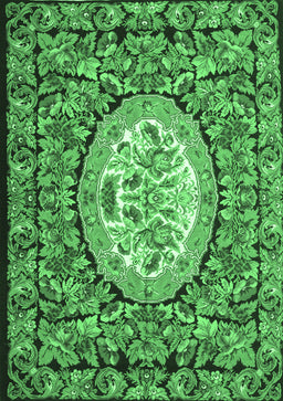 Medallion Emerald Green French Rug, tr925emgrn