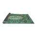 Sideview of Medallion Light Blue French Rug, tr925lblu