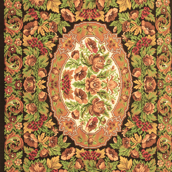 Medallion Brown French Rug, tr925brn
