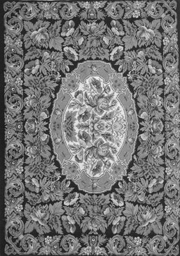 Medallion Gray French Rug, tr925gry
