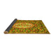 Sideview of Medallion Yellow French Rug, tr925yw