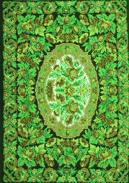 Medallion Green French Rug, tr925grn