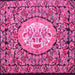 Square Medallion Pink French Rug, tr925pnk