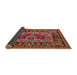 Sideview of Traditional Gold Brown Persian Rug, tr926