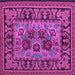 Square Persian Purple Traditional Rug, tr926pur